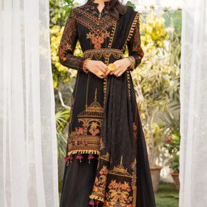 Black Chiffon Salwar Kameez Suit *NO BELT INCLUDED